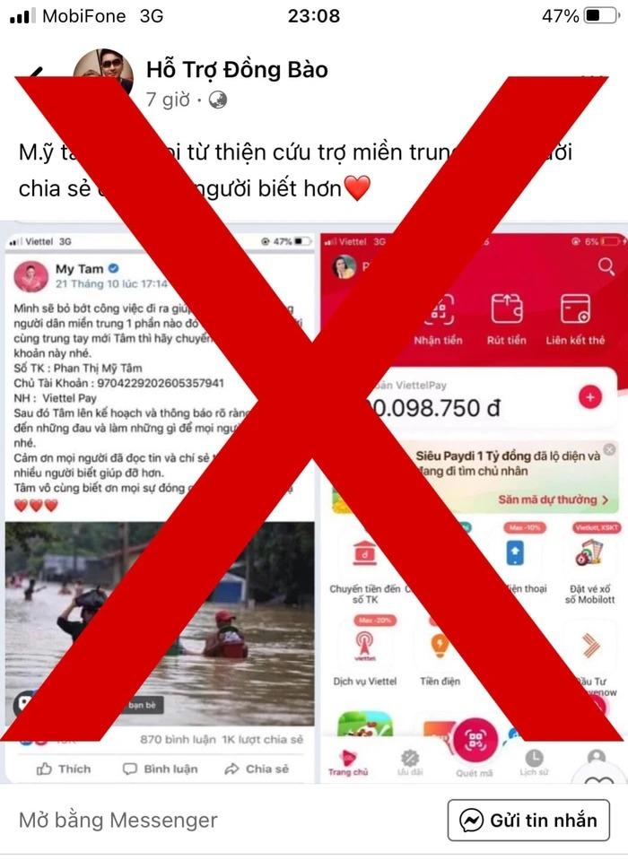 Xuất hiện nhiều tài khoản mạo danh Mỹ Tâm kêu gọi từ thiện-2