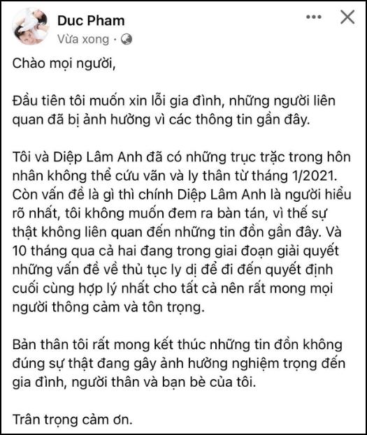 Chồng nói ly thân, Diệp Lâm Anh bảo hạnh phúc: Là sao?-1