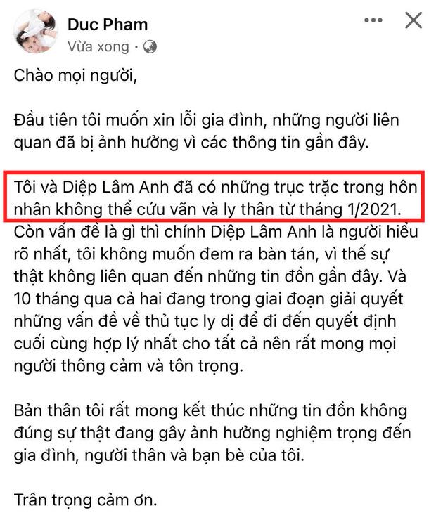Dấu hiệu lạ Diệp Lâm Anh và chồng thời điểm xác nhận ly thân?-1