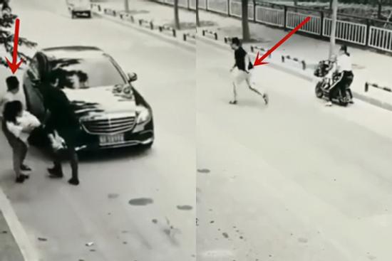 Vợ bầu chuyển dạ giữa đường, hành động chồng gây xúc động