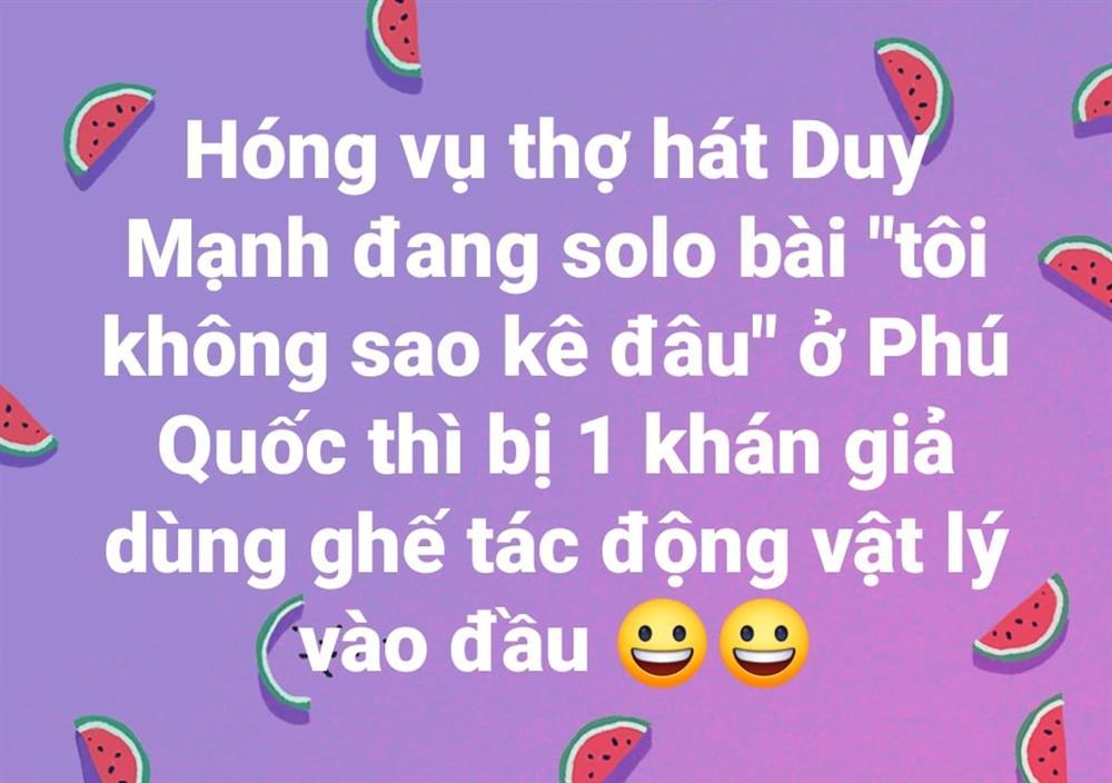 Rộ tin Duy Mạnh bị phang ghế khi hát sao kê ở Phú Quốc-1