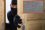 Trộm viết thư trách chủ nhà: Không có tiền còn bày đặt khóa cửa