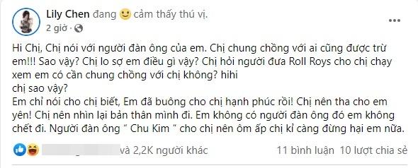 Lily Chen ám chỉ người yêu cô đã bị nữ hoàng nội y chốt xong xuôi?-2