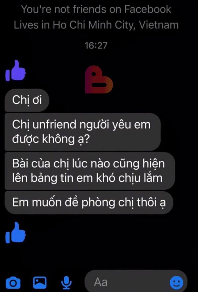 Cô gái bắt người lạ hủy kết bạn với người yêu mình chỉ vì ngứa mắt-1