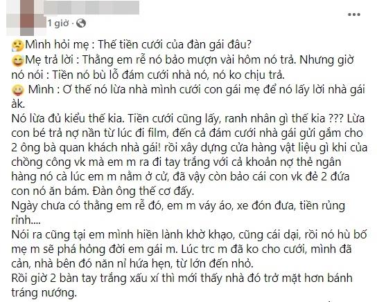 Chị ruột Đặng Thu Thảo tố em rể cũ nuốt tiền cưới nhà gái-2