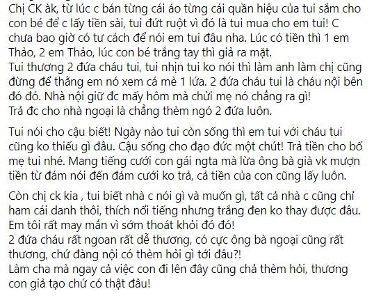 Chị ruột Đặng Thu Thảo tố em rể cũ nuốt tiền cưới nhà gái-3