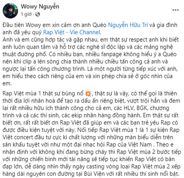 HLV Wowy đáp trả tin đồn Rap Việt giảm nhiệt, dễ khai tử-2