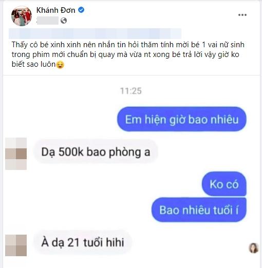 Khánh Đơn được gái lạ ngã giá 500k bao phòng, vợ nói gì?-1