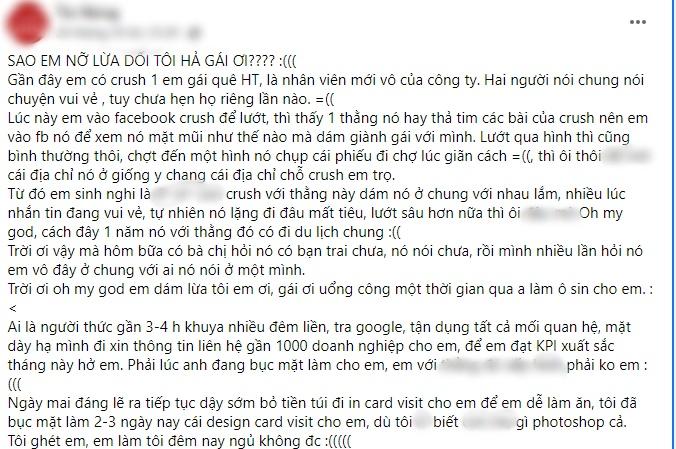 Thanh niên phát hiện crush sống với trai lạ nhờ phiếu đi chợ giãn cách-1