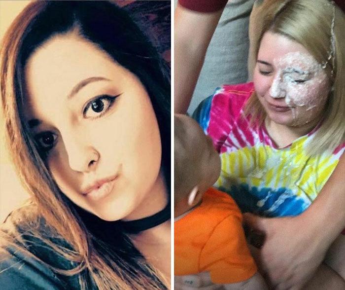 Nhan sắc một trời một vực’ của bố mẹ trước và sau sinh con-4