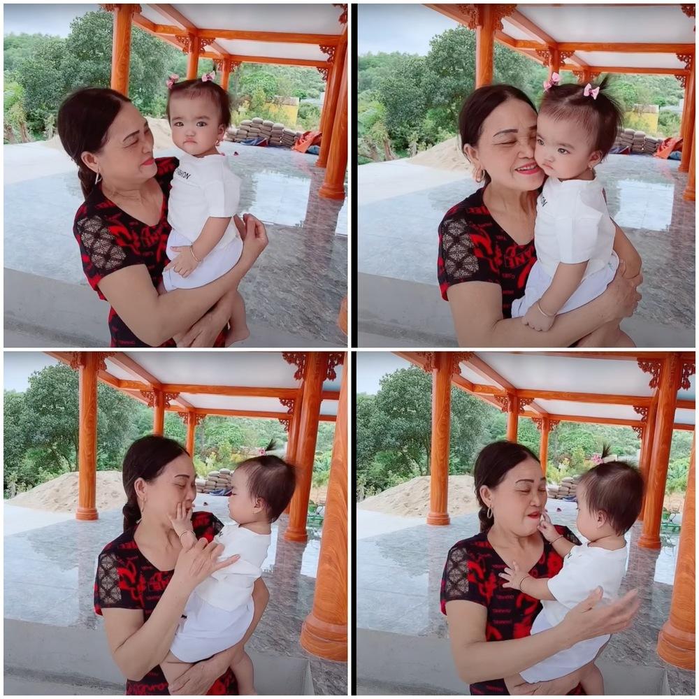 Biểu cảm cực hài con gái Mạc Văn Khoa sau 11 tháng gặp bà nội-5