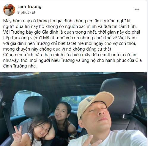 Lam Trường làm rõ tin đồn có bồ - bỏ vợ-3