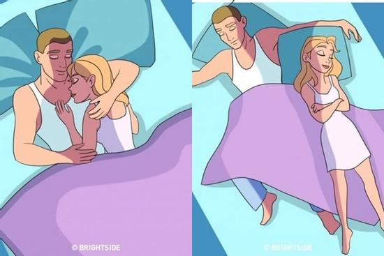 Nhìn tư thế ngủ tiết lộ chính xác vợ chồng hạnh phúc đến đâu!