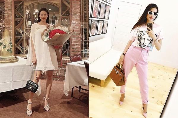 Phạm Hương bế con, khoe trá hình góc nhà chất ngập hàng hiệu-9