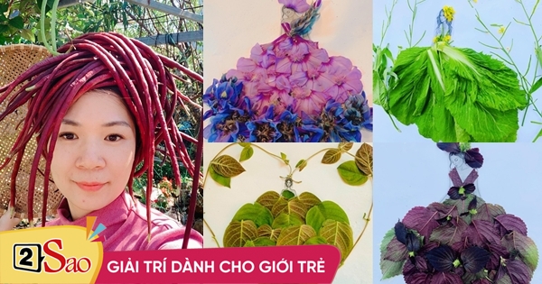 Mãn nhãn BST thời trang từ rau củ vườn nhà của 8x đảm đang