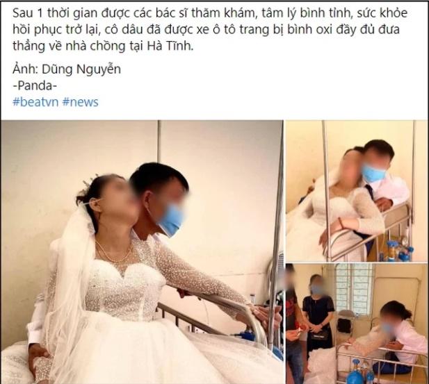 Đợi cả mùa dịch để cưới, đúng ngày lên xe hoa cô dâu vào trạm y tế gấp-1