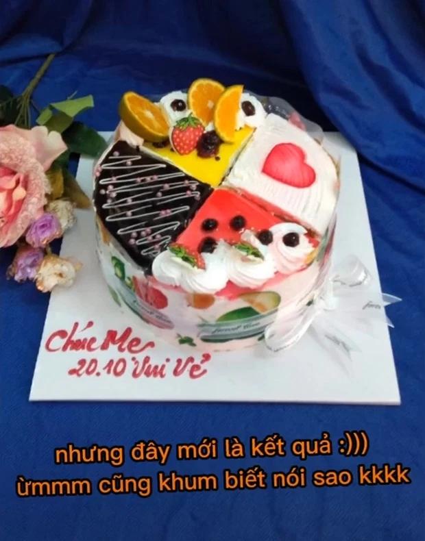 Tặng mẹ bánh theo mẫu trên mạng, cô gái xỉu khi nhận hàng thật-2