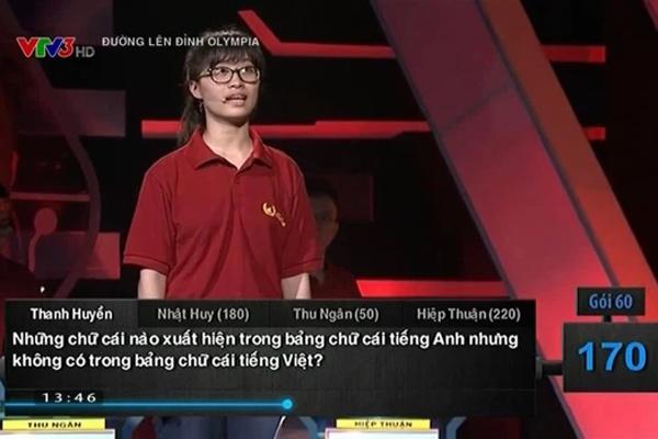 Câu hỏi Olympia hack não về bảng chữ cái tiếng Anh, tiếng Việt-1