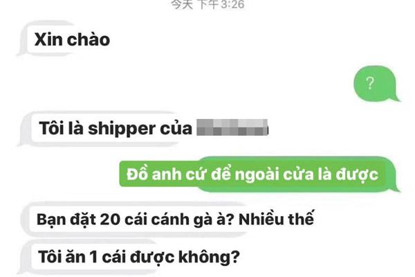 Shipper giao đồ ăn đứng hình nhận dòng tin nhắn từ khách nữ-8