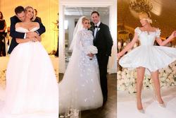 Cận cảnh 4 bộ váy cưới triệu đô kèm nhẫn 46 tỷ của Paris Hilton