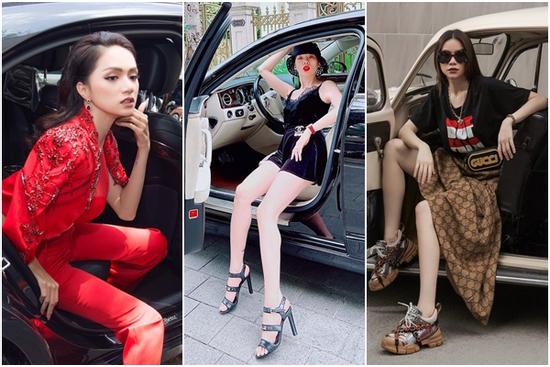 Lệ Quyên tạo dáng bên xế hộp mà xiêu vẹo như sắp ngã ngửa