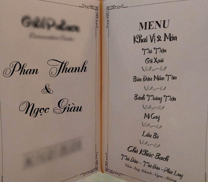 Rầm rộ 1 chiếc menu tiệc cưới với toàn món tủ của giới trẻ-2