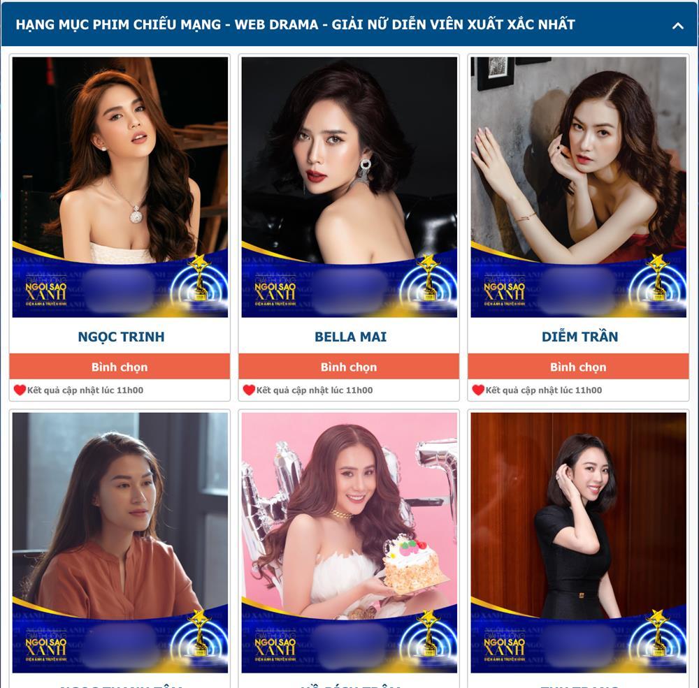 Ngọc Trinh được đề cử Diễn viên xuất sắc nhất tại Ngôi Sao Xanh 2021-2