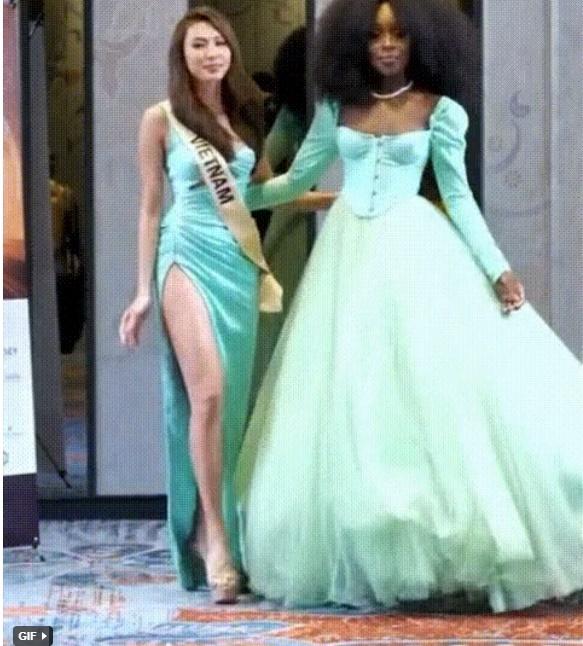 Thùy Tiên đeo sash dõng dạc hô to Việt Nam tại Miss Grand-2