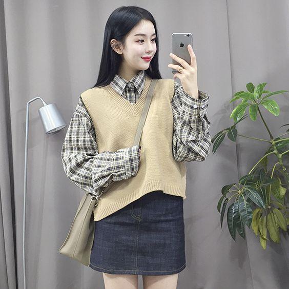 1.001 kiểu phối đồ với áo len&nbsp;gile mùa đông cực Hàn Quốc-7