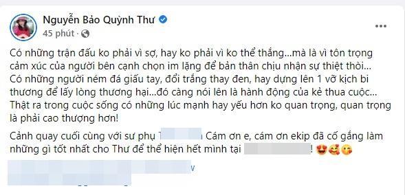 Quỳnh Thư dằn mặt kẻ hại người sau ồn ào tình ái-3