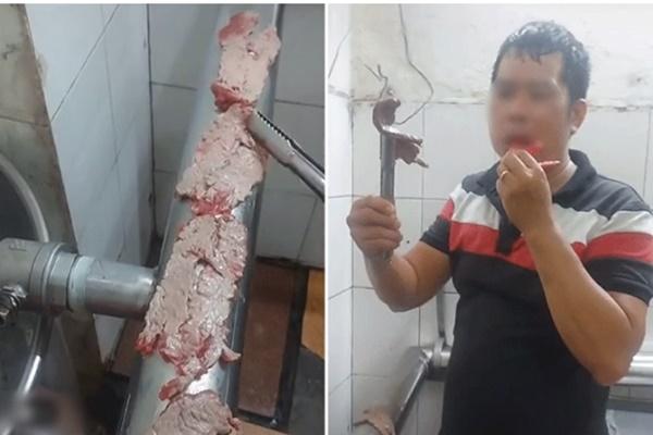 Người đàn ông nướng thịt trên ống nước nhìn khác gì nhà vệ sinh-1