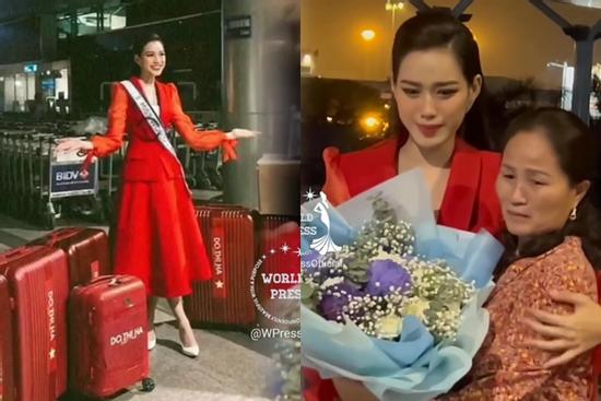 Đỗ Thị Hà đẹp lộng lẫy, khóc trước giờ lên đường thi Miss World
