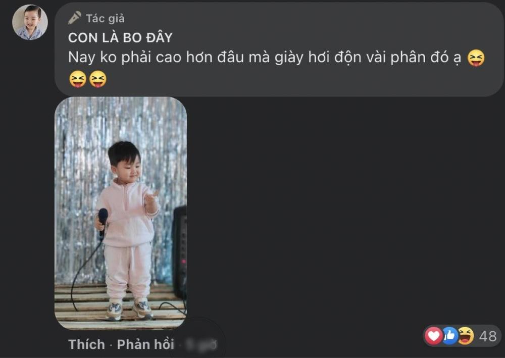 Con trai Hòa Minzy học tiểu xảo hack chiều cao của cậu Đức Phúc-3