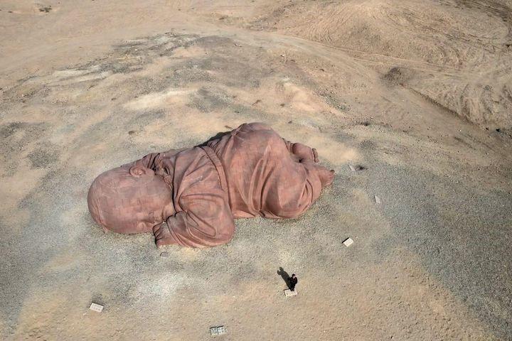 Em bé khổng lồ cô đơn giữa sa mạc Trung Quốc-2