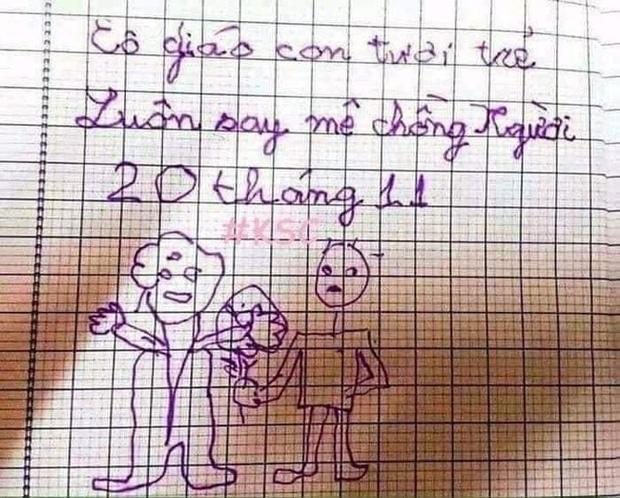 Cậu nhóc làm thiệp tặng cô 20/11, phụ huynh đọc xong hết hồn-1