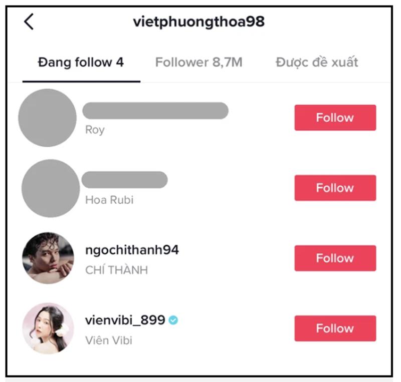 Hơn 1 tháng chia tay, Chí Thành vẫn follow Việt Phương Thoa-3