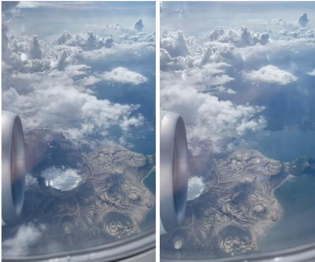 Ngồi trên máy bay, cô gái phát hiện một hành tinh khác ngoài đời thật-1
