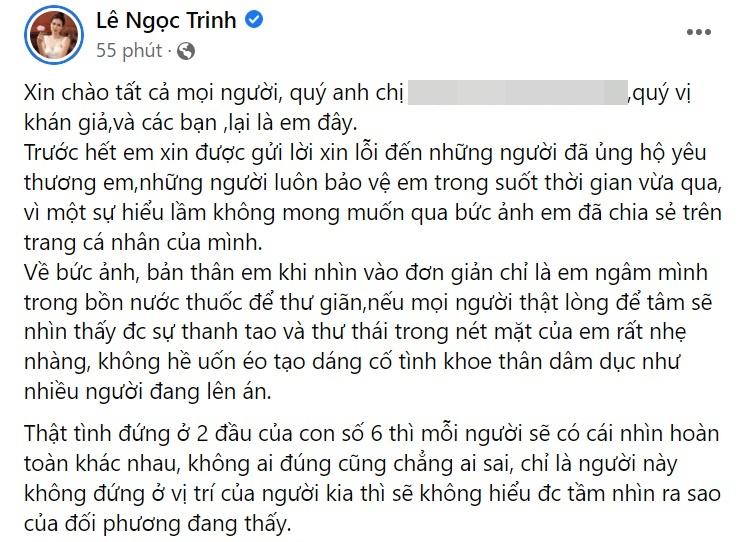 Ngọc Trinh lên tiếng về bức ảnh bị gọi khoe thân dâm dục-3