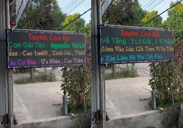 Ông bố làm bảng LED tuyển con rể, lời hứa gây sốt xình xịch-1