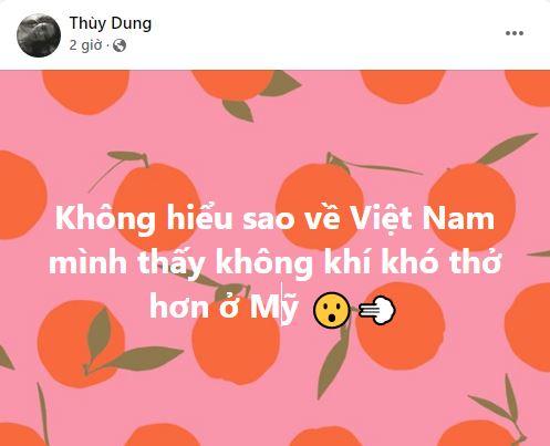 Hoa hậu Thùy Dung: Không khí ở Việt Nam khó thở hơn Mỹ