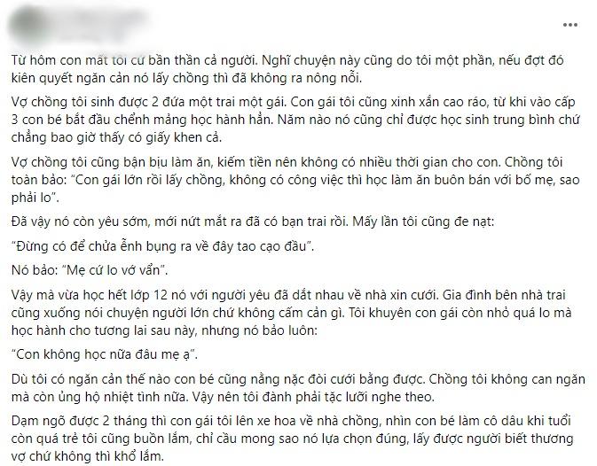 18 tuổi con gái đòi lấy chồng, mấy tháng sau ôm bụng bầu tự vẫn-1
