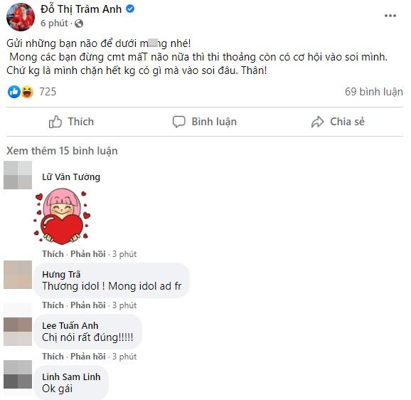 Hot girl Trâm Anh mắng antifan não để dưới bộ phận nhạy cảm-1