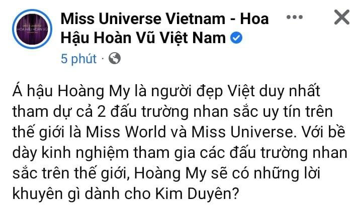 Fanpage Hoa hậu Hoàn vũ Việt Nam đăng tin sai sự thật-1