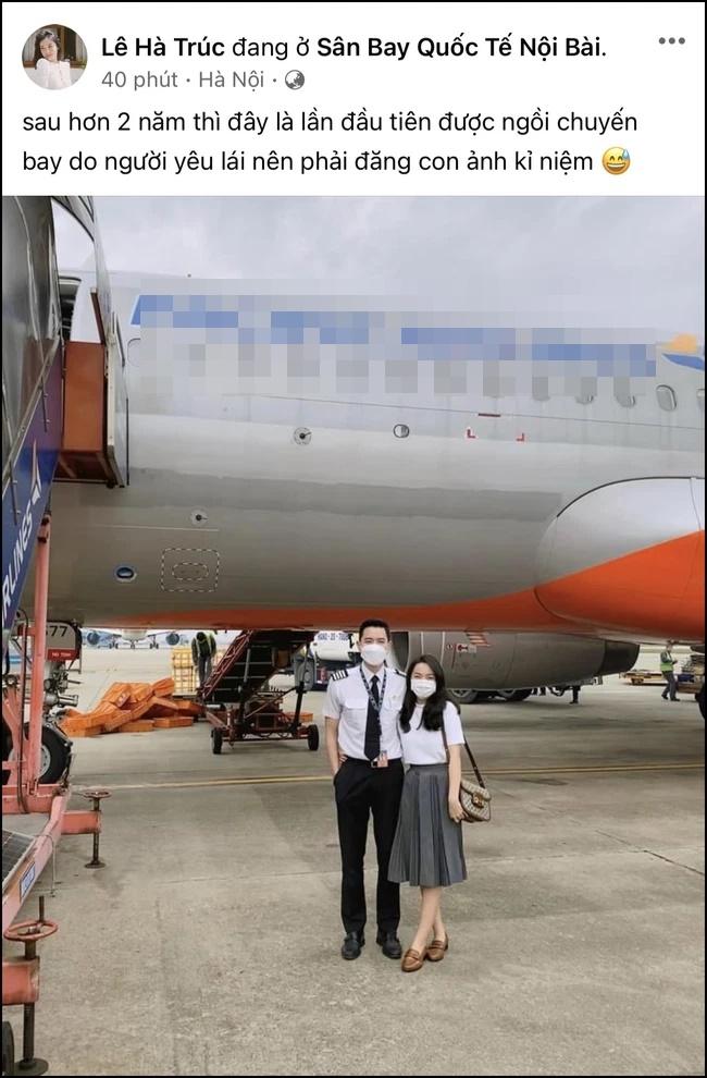 Bồ cơ trưởng khoe trải nghiệm lần đầu ngồi máy bay người yêu lái-1