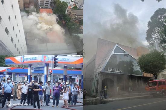 Quán bar ở trung tâm Sài Gòn bốc cháy, nhiều người tháo chạy tán loạn