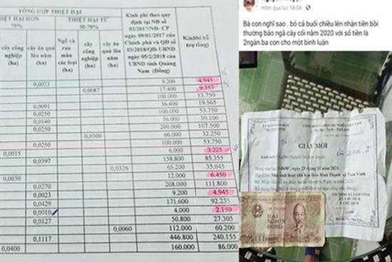Người nhận 2.000 đồng hỗ trợ thiệt hại do bão ở Quảng Nam lên tiếng