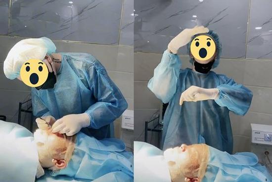 Hãi hùng: Thanh niên vừa nâng mũi, vừa nhảy đu trend