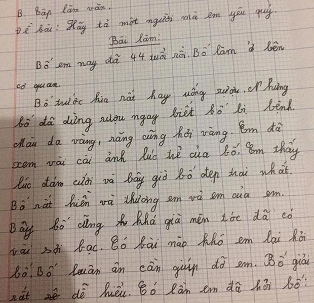 Bài văn kể xấu bố quá chân thực, đọc đến đâu giật mình đến đó-1