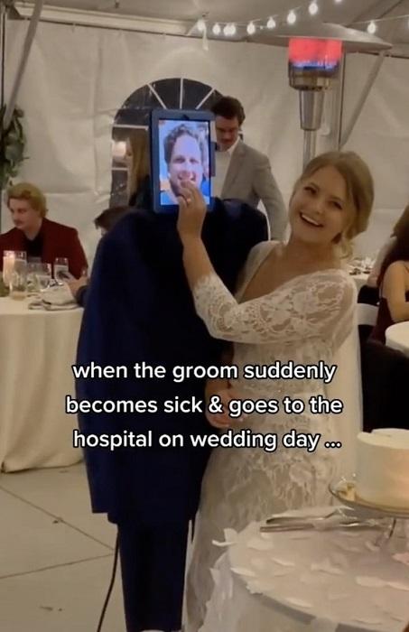 Cô dâu sánh đôi với ma-nơ-canh khi chú rể biến mất trong ngày cưới-2