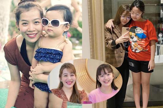 Con gái 10 tuổi cao lớn phổng phao, MC Diệp Chi 'lép vế' đứng cạnh